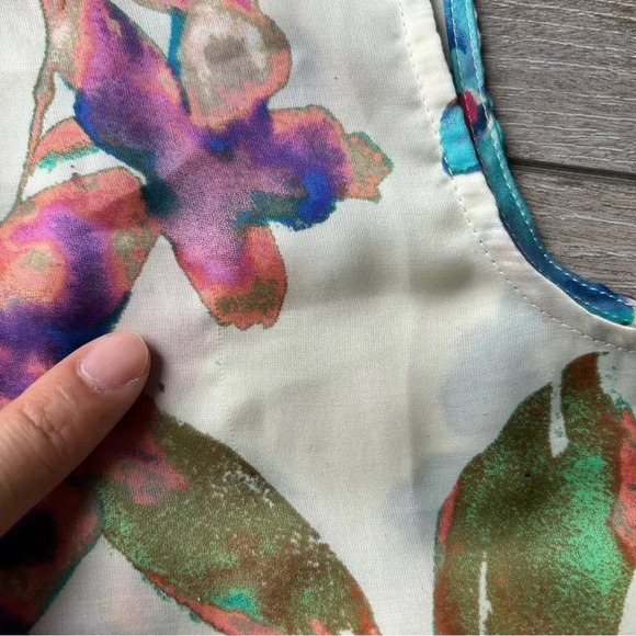 Clements Ribeiro  Floral Print Beaded Tank Top - Picture 15 of 16